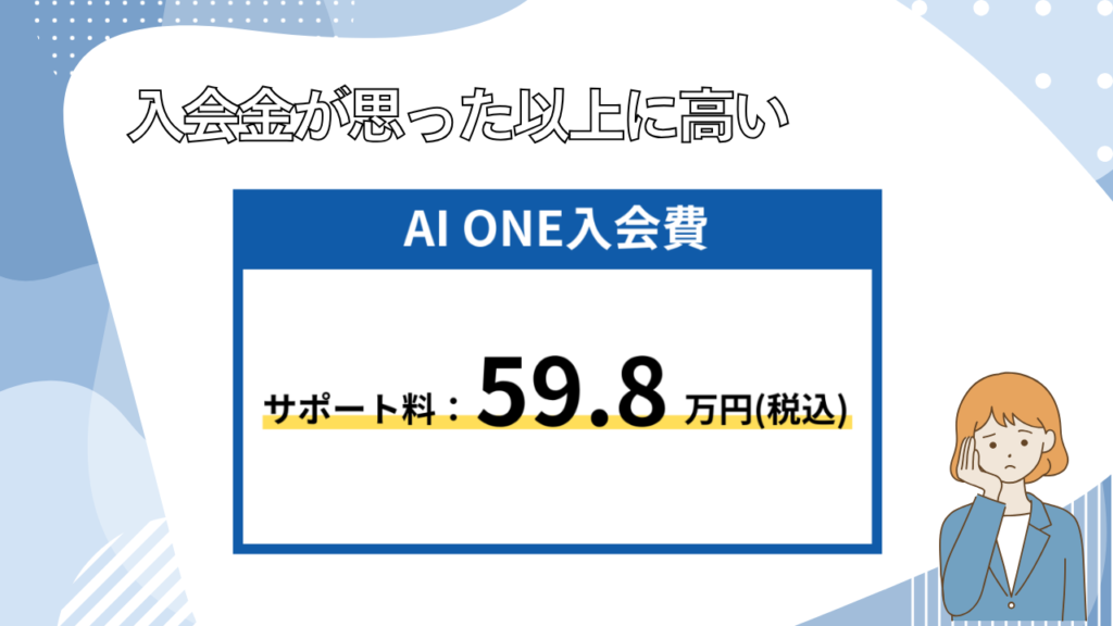 理由➀入会金が思った以上に高い 画像