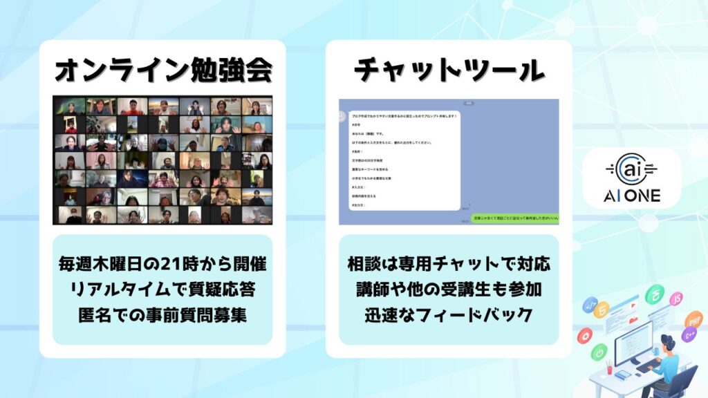 情報のやりとりはチャットツールを使用 画像