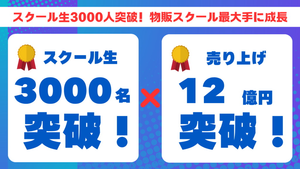 スクール生3000人突破！物販スクール最大手に成長 画像