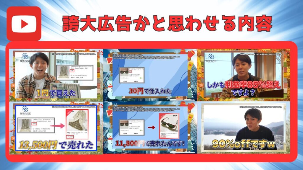 誇大広告かと思わせる内容 画像