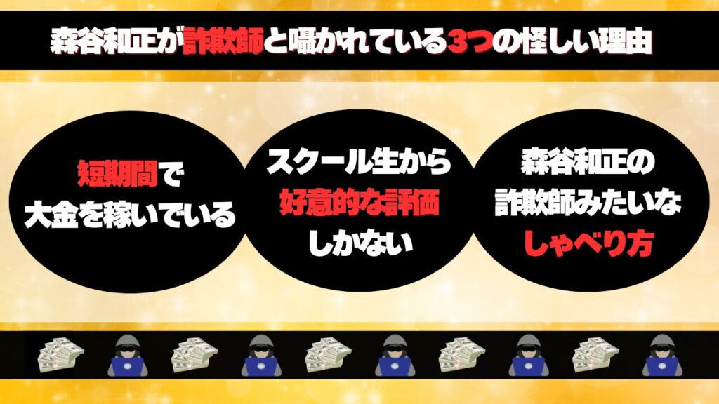 森谷和正が詐欺師と囁かれている3つの怪しい理由 画像