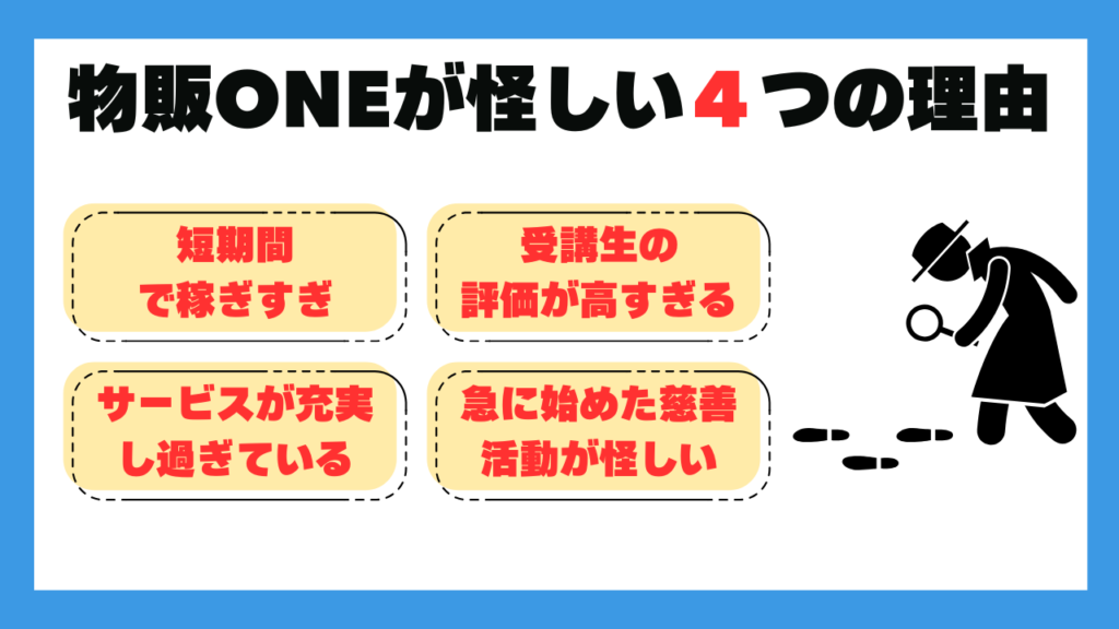 物販ONEが怪しいとされている４つの理由 画像